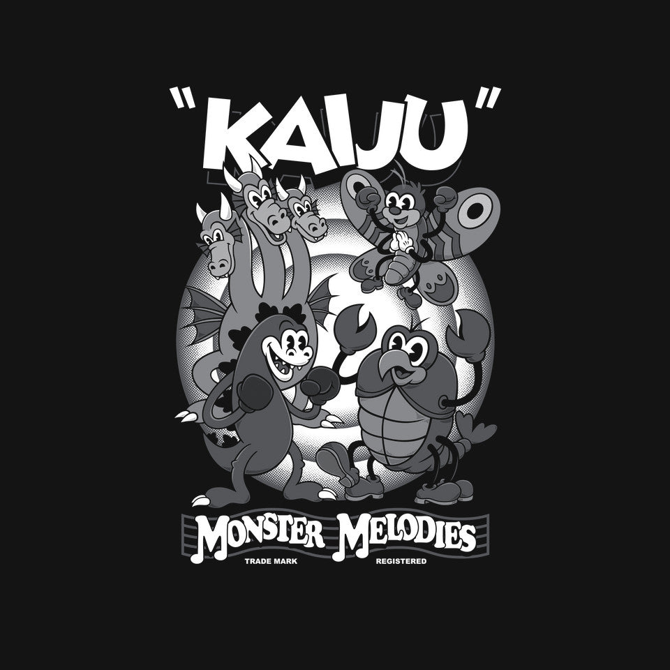Monster Melodies – Movie Graphic T-Shirt design artwork for black graphic T-shirt