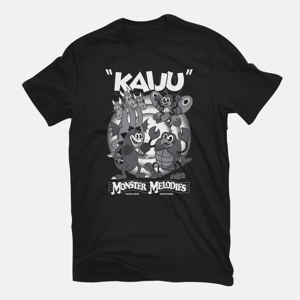 Monster Melodies – Movie Graphic T-Shirt in black, flat-lay product view