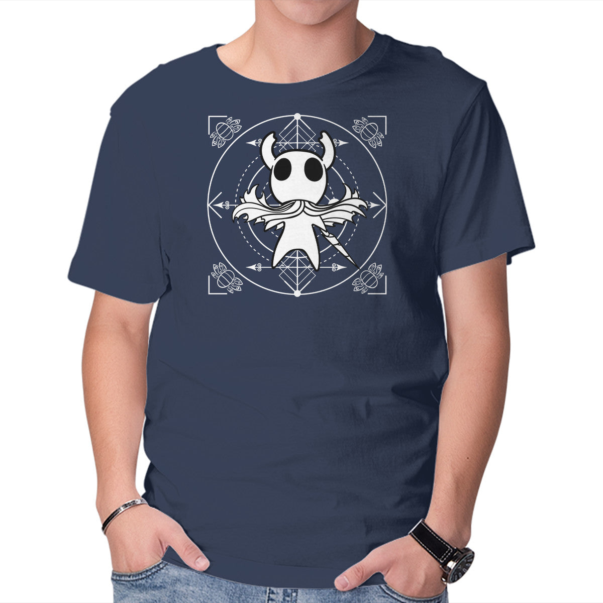 Bug Knight – Gaming Graphic T-Shirt in navy, product display