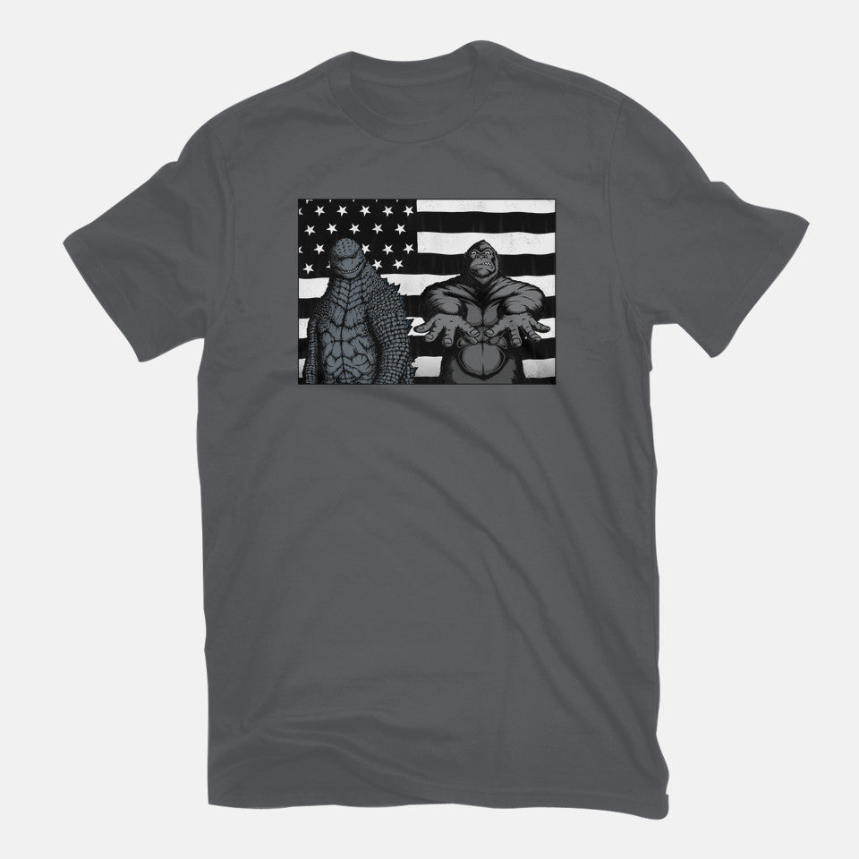 Monsteria – Music Graphic T-Shirt in charcoal, flat-lay product view