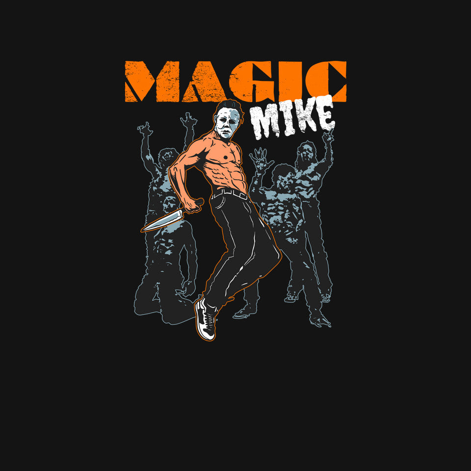 Magic Mike – Funny Graphic T-Shirt design artwork for black graphic T-shirt