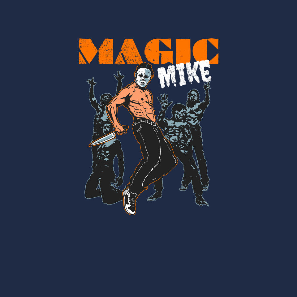Magic Mike – Funny Graphic T-Shirt design artwork for navy graphic T-shirt