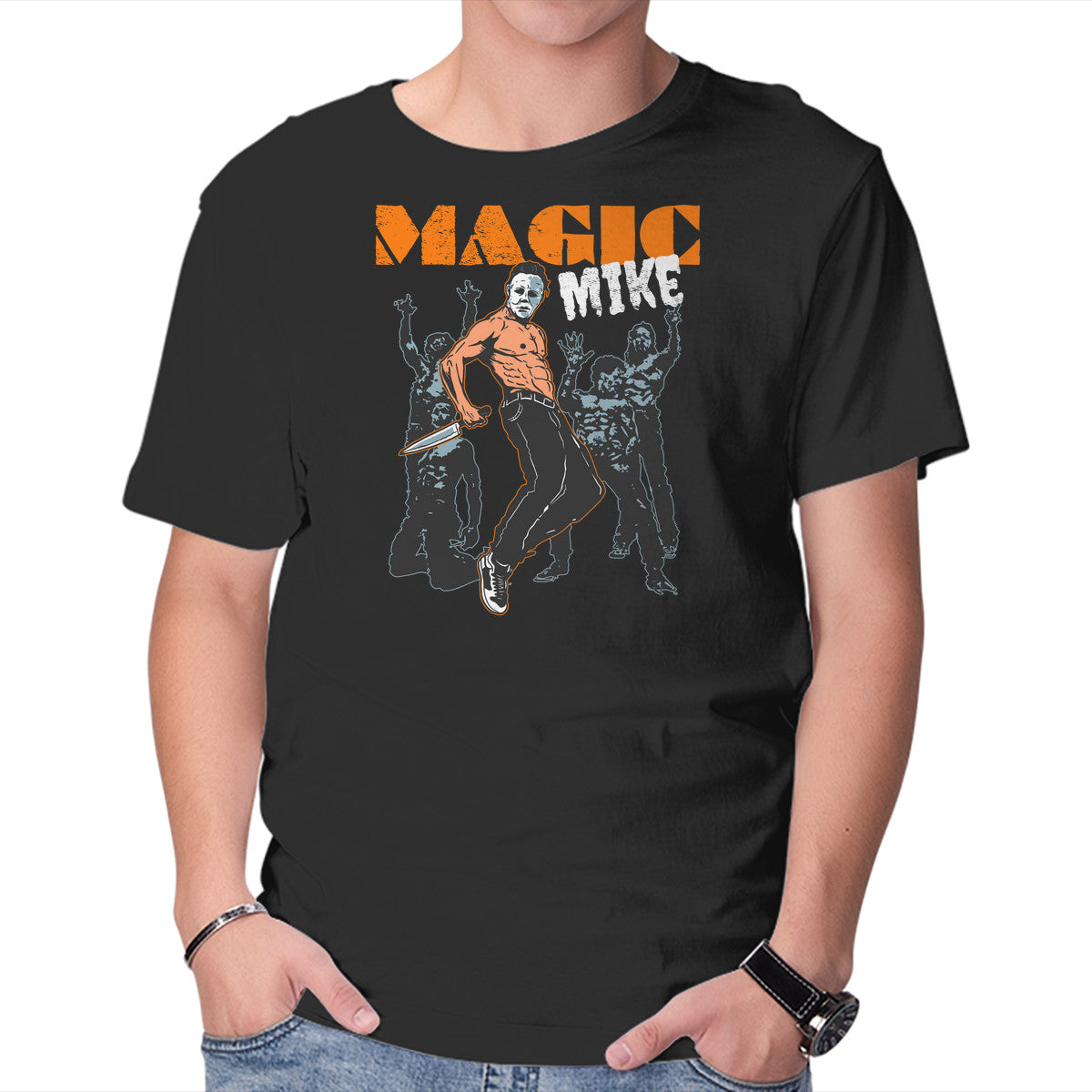 Magic Mike – Funny Graphic T-Shirt in black, product display