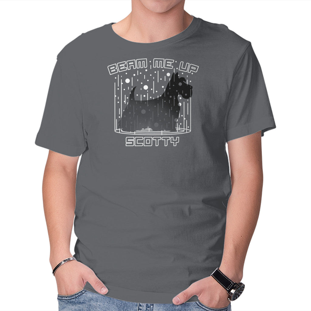 Beam Me Up – Dog Graphic T-Shirt in charcoal, product display