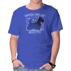 Beam Me Up – Dog Graphic T-Shirt in royal blue, product display