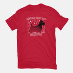 Beam Me Up – Dog Graphic T-Shirt in red, flat-lay product view