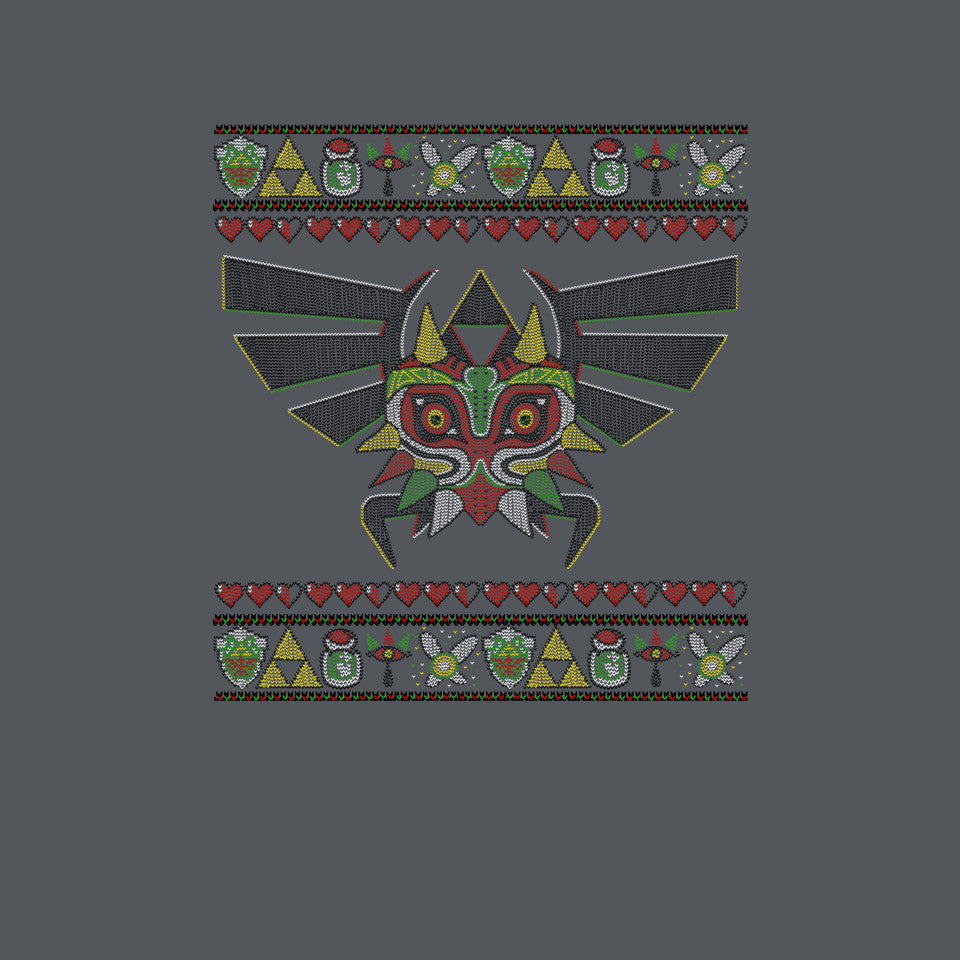 Merry Maskmas Graphic T-Shirt design artwork for charcoal graphic T-shirt