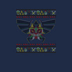 Merry Maskmas Graphic T-Shirt design artwork for navy graphic T-shirt
