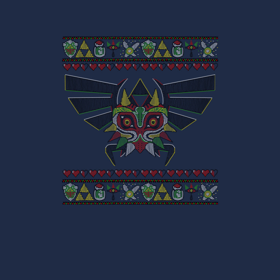Merry Maskmas Graphic T-Shirt design artwork for navy graphic T-shirt
