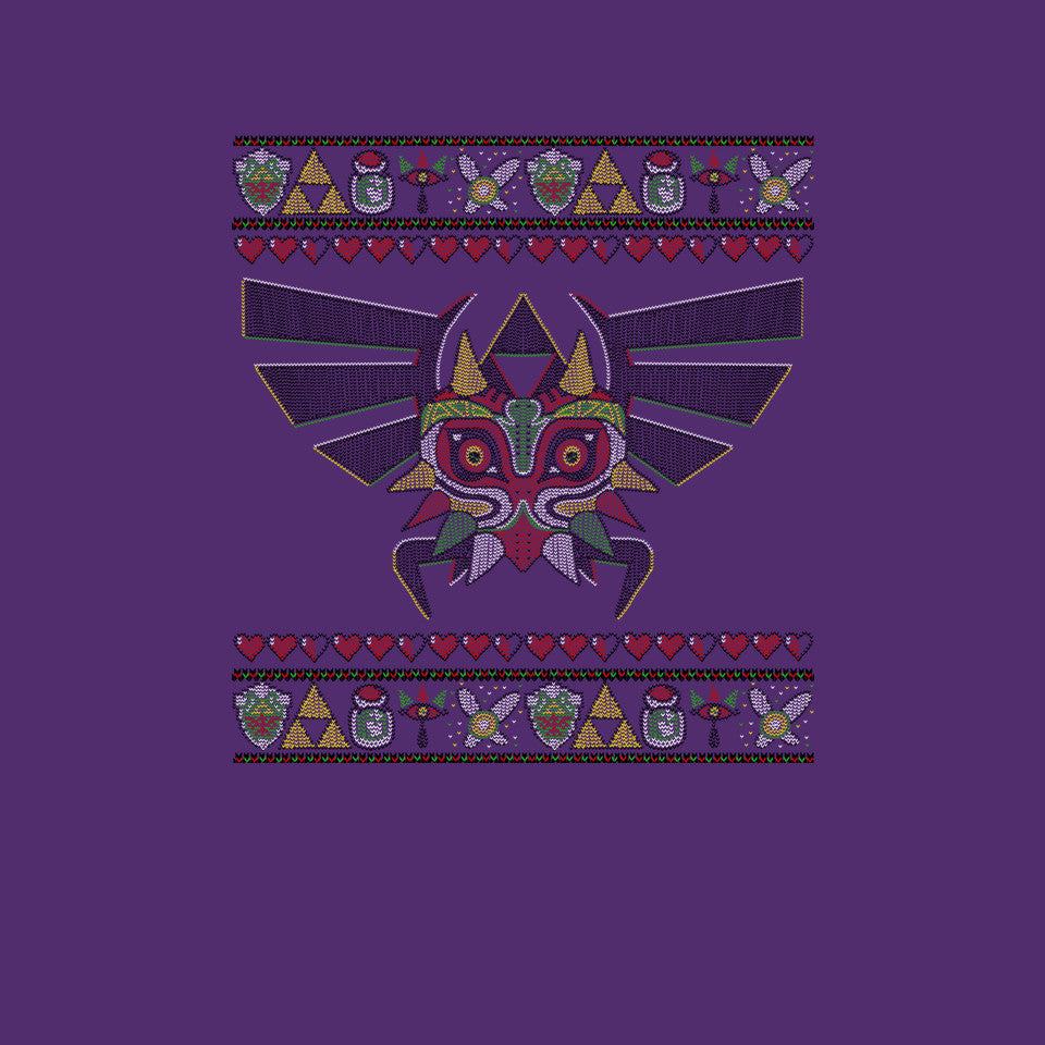 Merry Maskmas Graphic T-Shirt design artwork for purple graphic T-shirt