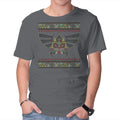 Merry Maskmas Graphic T-Shirt in charcoal, product display