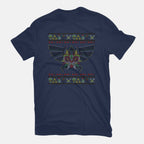 Merry Maskmas Graphic T-Shirt in navy, flat-lay product view