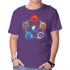 Dice Elements – Gaming Graphic T-Shirt in purple, product display