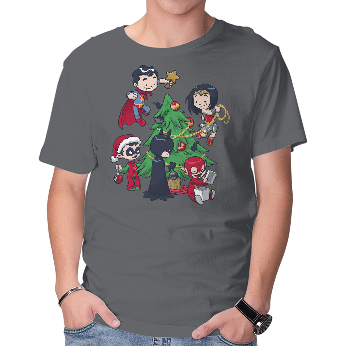 Justice Tree – Movie Graphic T-Shirt in charcoal, product display