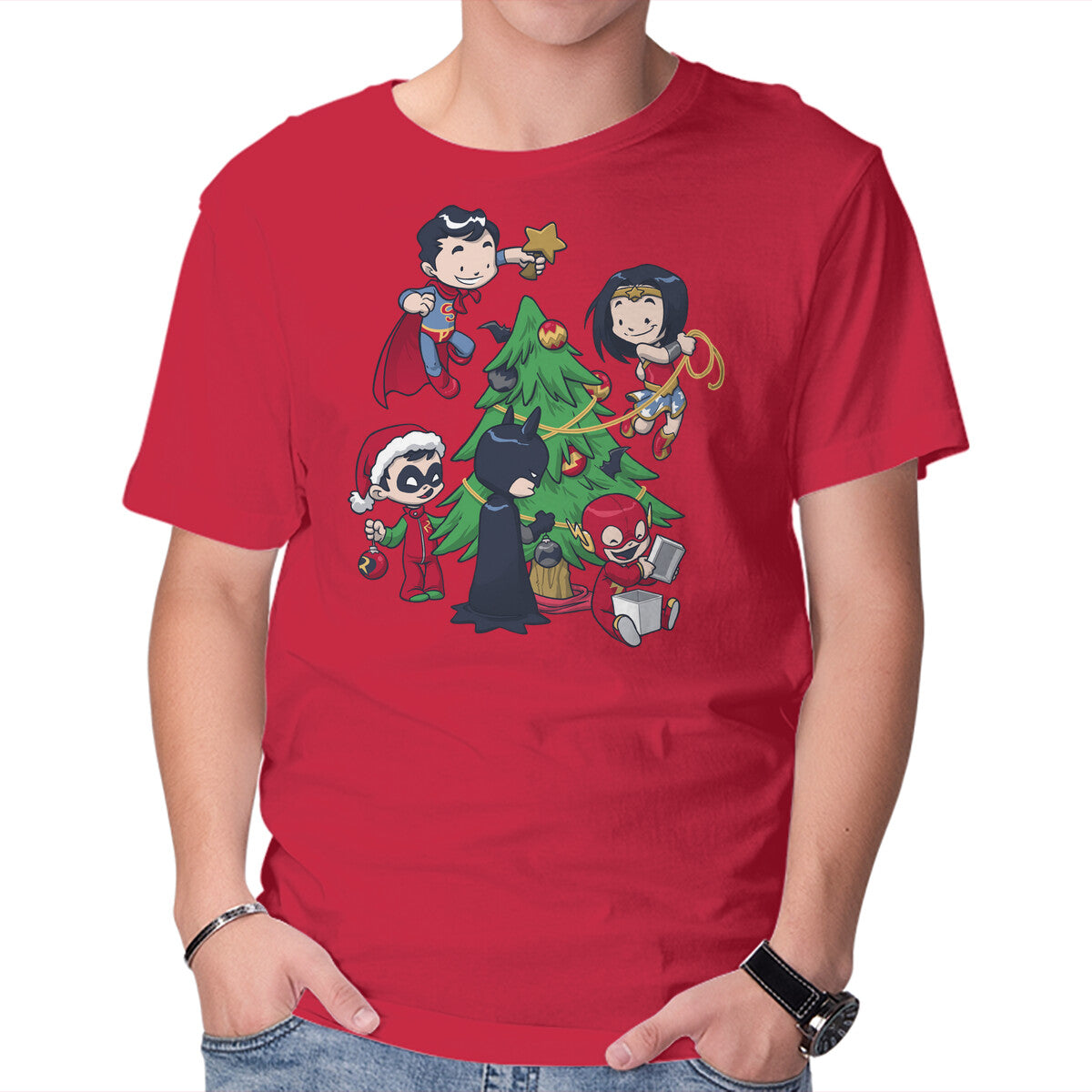 Justice Tree – Movie Graphic T-Shirt in red, product display