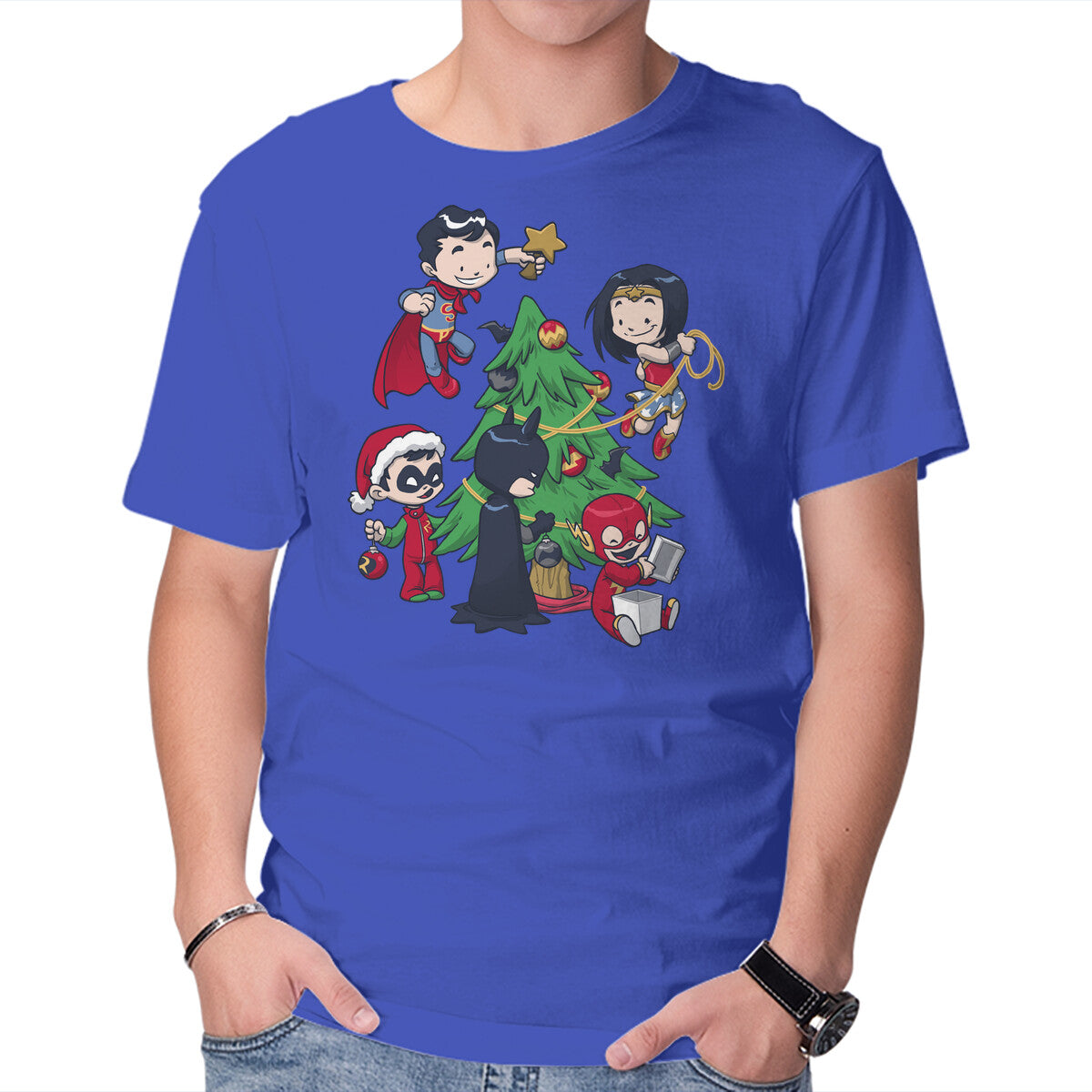 Justice Tree – Movie Graphic T-Shirt in royal blue, product display