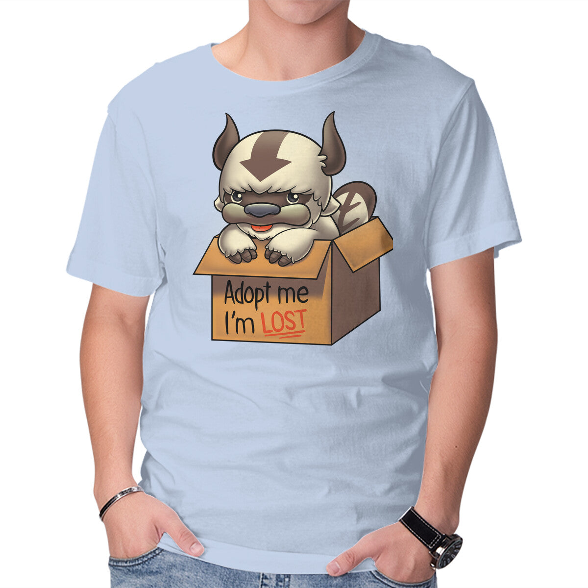 Adopt Appa – Anime Graphic T-Shirt in blue, product display