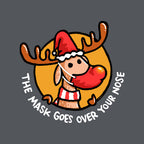 The Mask Goes Over Your Nose – Animal Graphic T-Shirt design artwork for charcoal graphic T-shirt