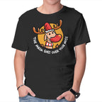 The Mask Goes Over Your Nose – Animal Graphic T-Shirt in black, product display