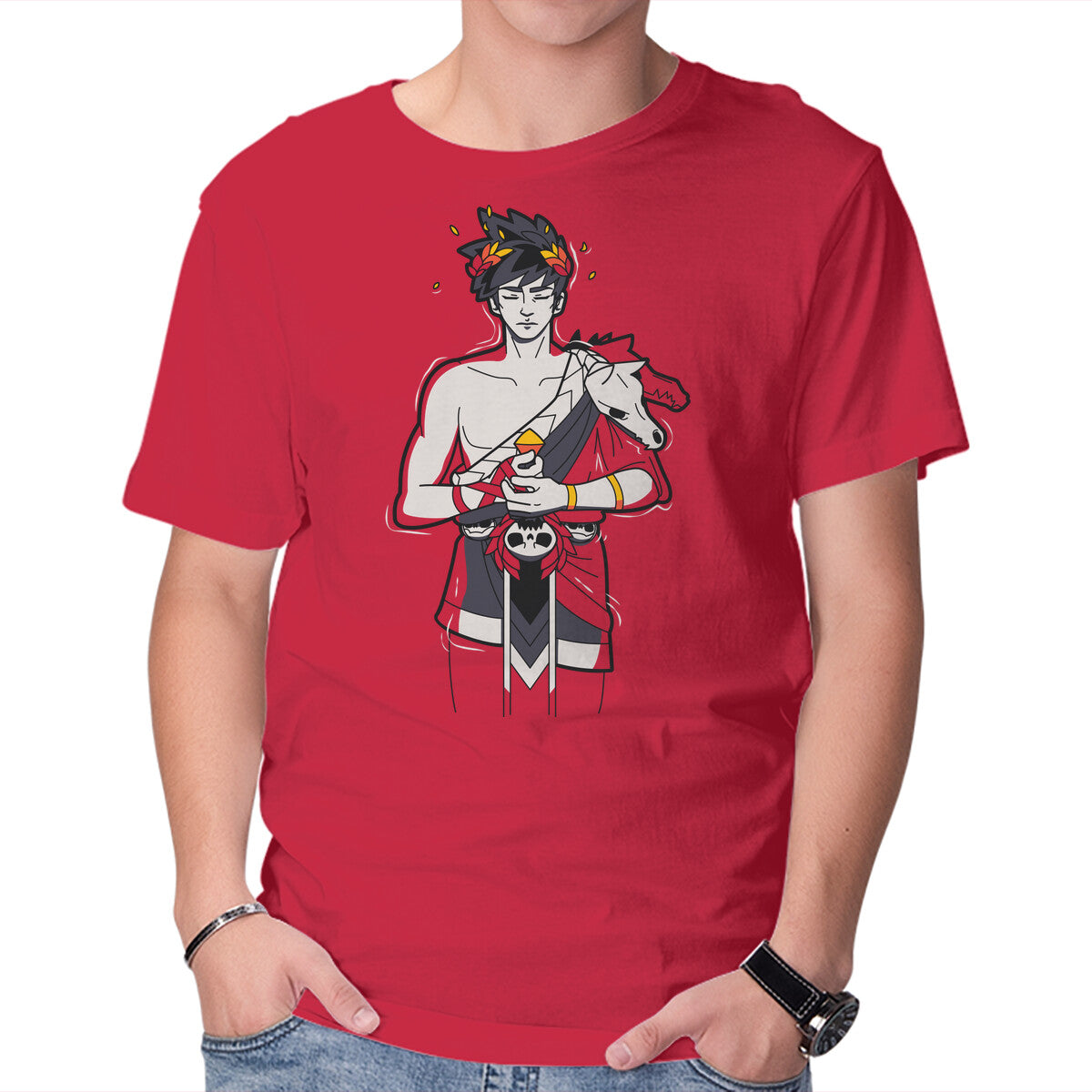 Pool Of Styx – Gaming Graphic T-Shirt in red, product display