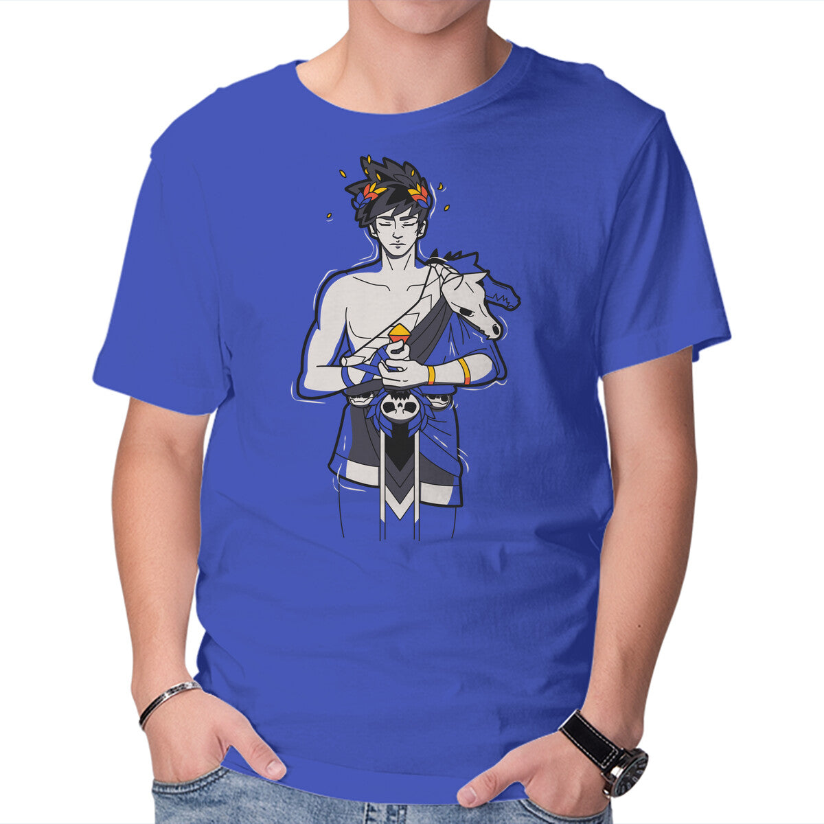 Pool Of Styx – Gaming Graphic T-Shirt in royal blue, product display