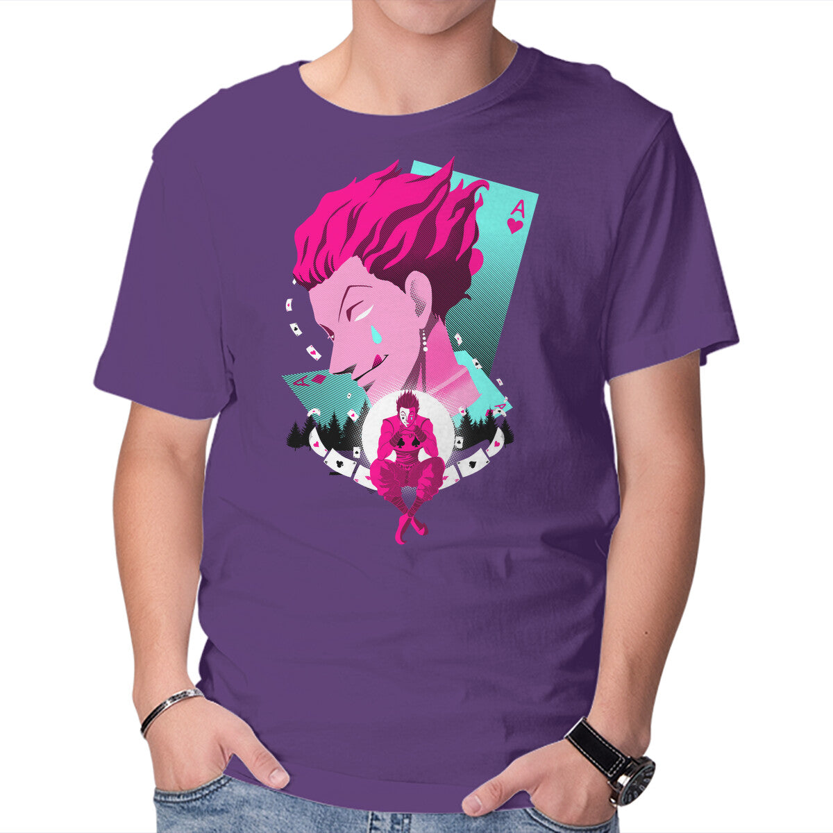 Magician – Anime Graphic T-Shirt in purple, product display