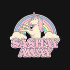 Sashay Away – Animal Graphic T-Shirt design artwork for black graphic T-shirt