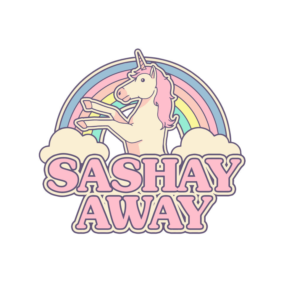 Sashay Away – Animal Graphic T-Shirt design artwork for white graphic T-shirt