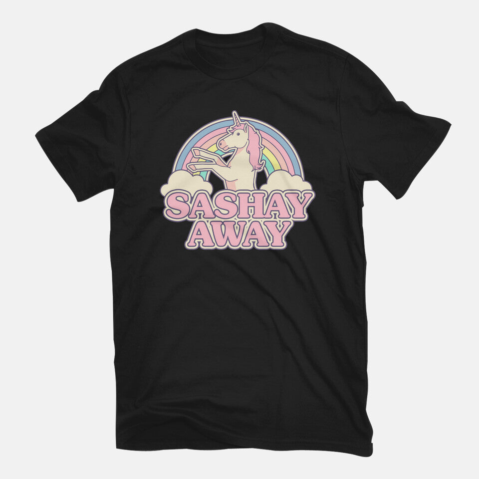 Sashay Away – Animal Graphic T-Shirt in black, flat-lay product view