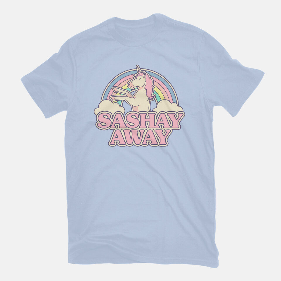 Sashay Away – Animal Graphic T-Shirt in blue, flat-lay product view