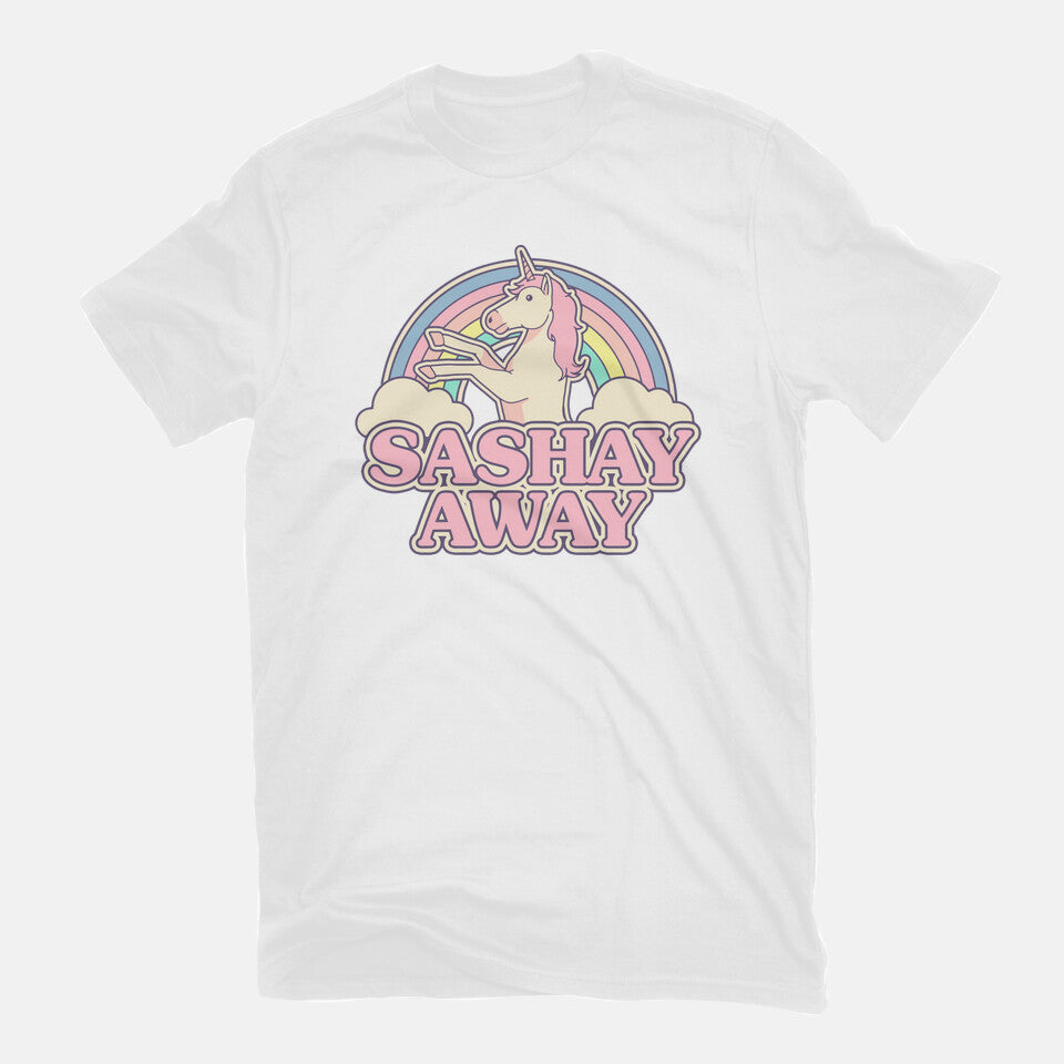 Sashay Away – Animal Graphic T-Shirt in white, flat-lay product view