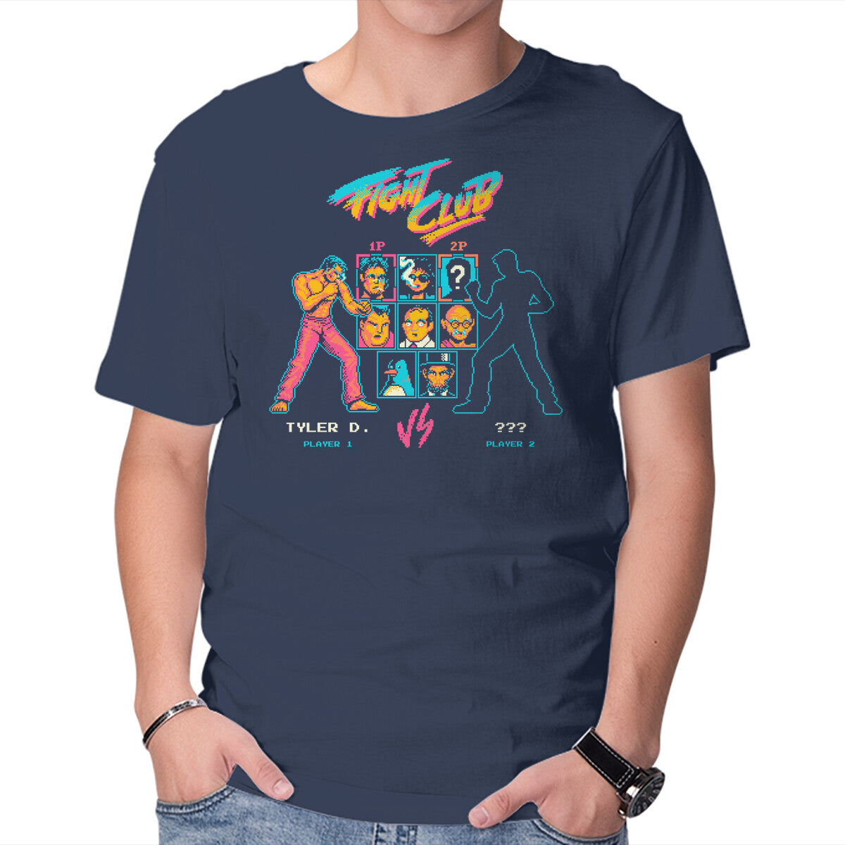 Ready. Fight – Movie Graphic T-Shirt in navy, product display