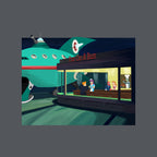 Fun On A Bun – Sci-Fi Graphic T-Shirt design artwork for charcoal graphic T-shirt