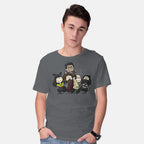Model wearing charcoal VampNuts – Fantasy Graphic T-Shirt
