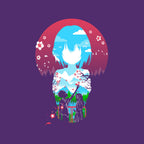 A Silent Love – Anime Graphic T-Shirt design artwork for purple graphic T-shirt