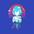 A Silent Love – Anime Graphic T-Shirt design artwork for royal blue graphic T-shirt
