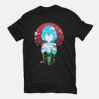 A Silent Love – Anime Graphic T-Shirt in black, flat-lay product view