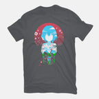 A Silent Love – Anime Graphic T-Shirt in charcoal, flat-lay product view