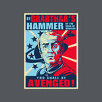 By Grabthar's Hammer – Sci-Fi Graphic T-Shirt design artwork for charcoal graphic T-shirt