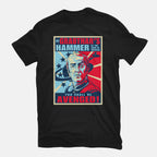 By Grabthar's Hammer – Sci-Fi Graphic T-Shirt in black, flat-lay product view