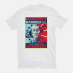 By Grabthar's Hammer – Sci-Fi Graphic T-Shirt in white, flat-lay product view