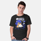 Model wearing black Gotta Go Fast & Furious – Gaming Graphic T-Shirt