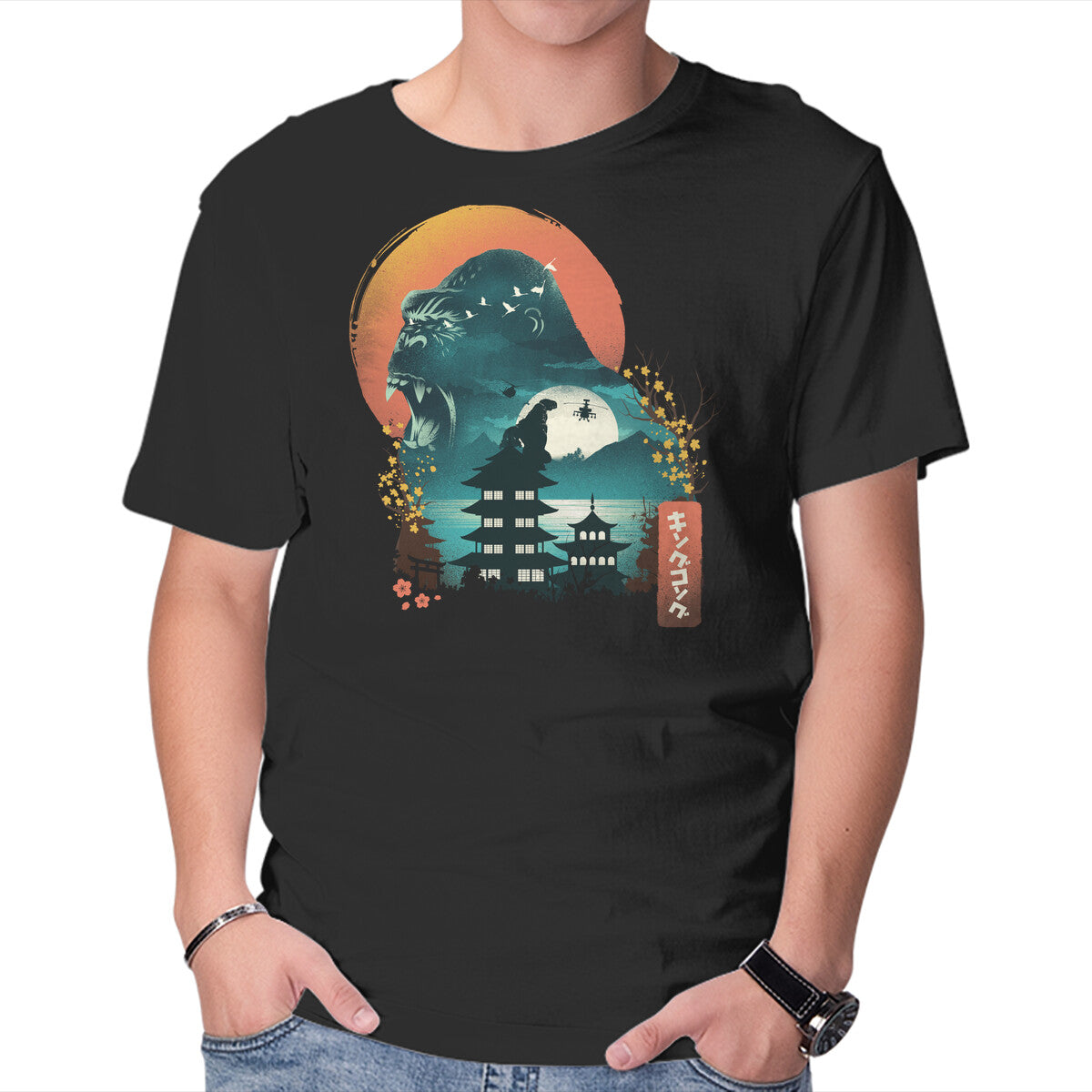 Edo King Kong – Movie Graphic T-Shirt in black, product display