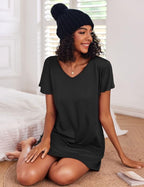 Ekouaer 2 Pack Nightshirts Comfy Soft Pajama Sleep Dress