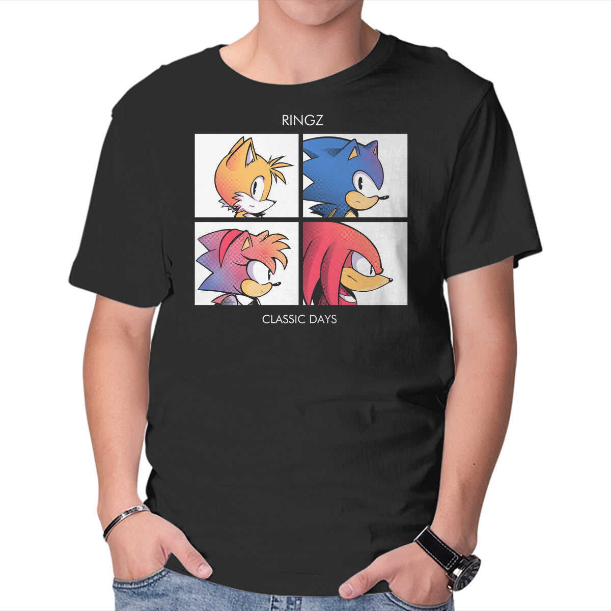 Ringz – Gaming Graphic T-Shirt in black, product display
