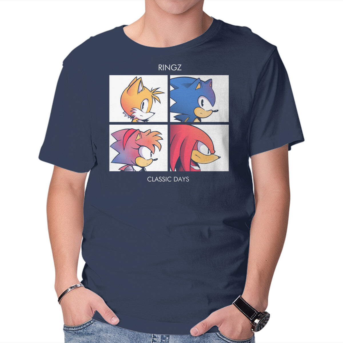 Ringz – Gaming Graphic T-Shirt in navy, product display