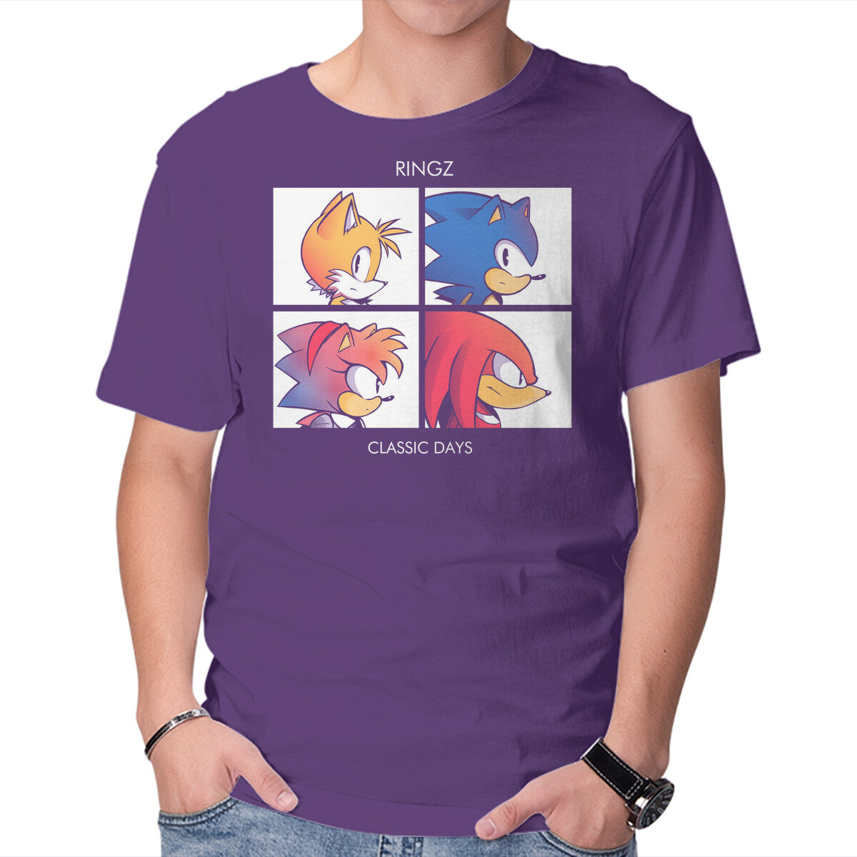 Ringz – Gaming Graphic T-Shirt in purple, product display