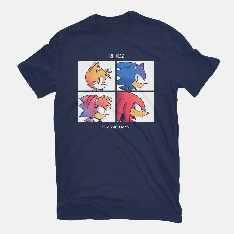 Ringz – Gaming Graphic T-Shirt in navy, flat-lay product view