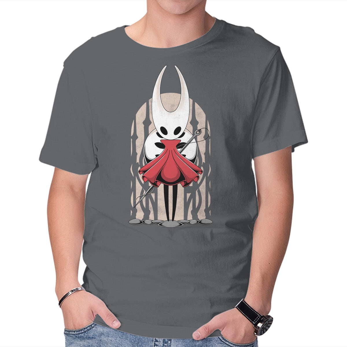 Hornet – Gaming Graphic T-Shirt in charcoal, product display