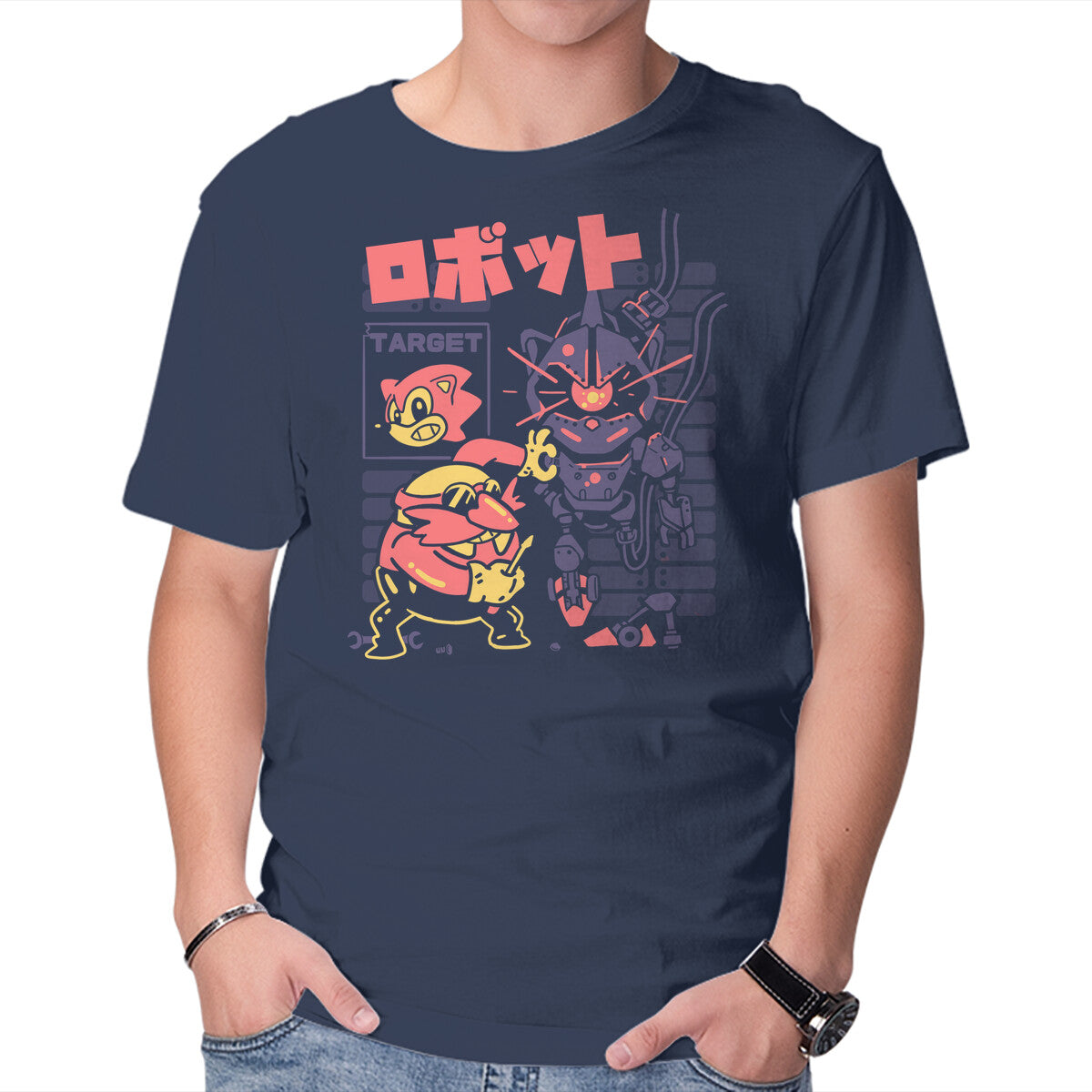 Evil Creation – Gaming Graphic T-Shirt in navy, product display